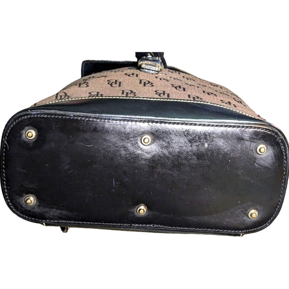Dooney & Bourke DB Signature Canvas and Leather Backpack - Picture 7 of 15